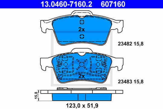 Placute de frana Ford Tourneo Connect Ate 13046071602