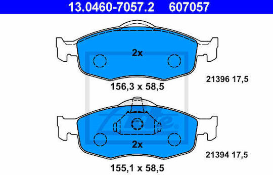 Накладки за спирачки Ford Mondeo I Gbp Ate 13046070572