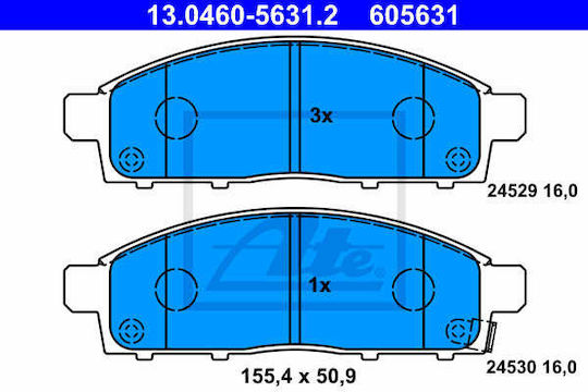 Brake Pads Mitsubishi L 200 Kb T Ka T Ate 13046056312
