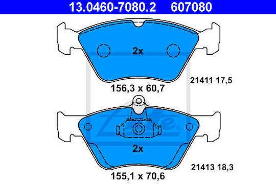 Plăcuțe de frână Opel Omega B 25 26 27 Ate 13046070802