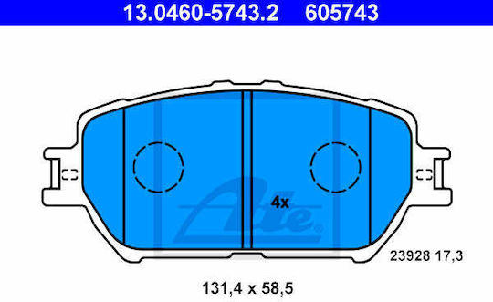 Placute de frana Toyota Camry Mcv3 Acv3 Xv3 Ate 13046057432