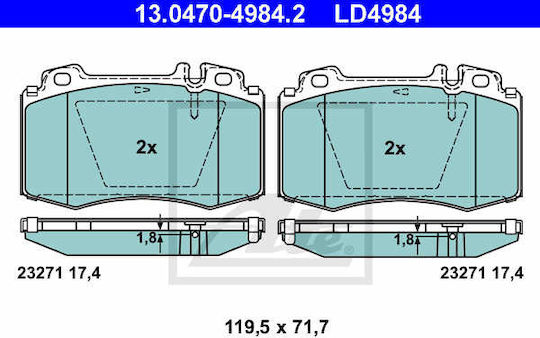 Mercedes-Benz M-Klasse W163 Ate Bremsbeläge 13047049842