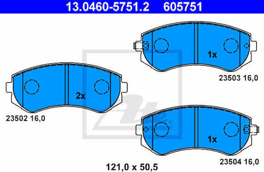 Plăcuțe de frână Nissan Patrol Gr V Wagon Y61 Ate 13046057512