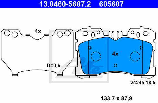 Спирачни накладки Lexus Ls Uvf4 Usf4 Ate 13046056072