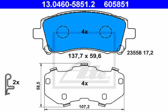 Brake Pads Subaru Forester Sf Ate 13046058512