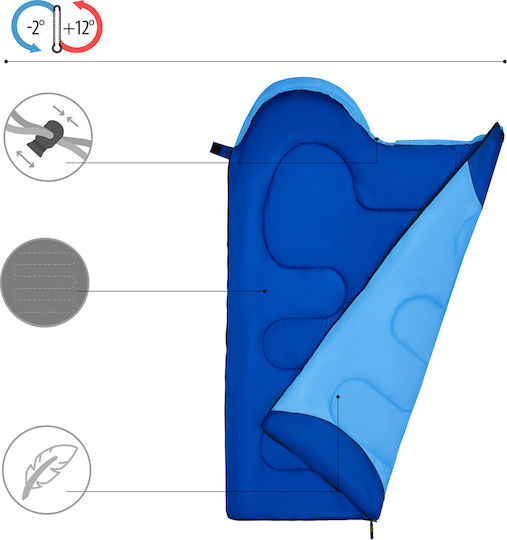 Nils Sleeping Bag Kids 3 Seasons Blue
