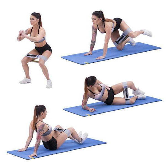 One Fitness Мини Ластик За Фитнес Loop Сив 0.42m