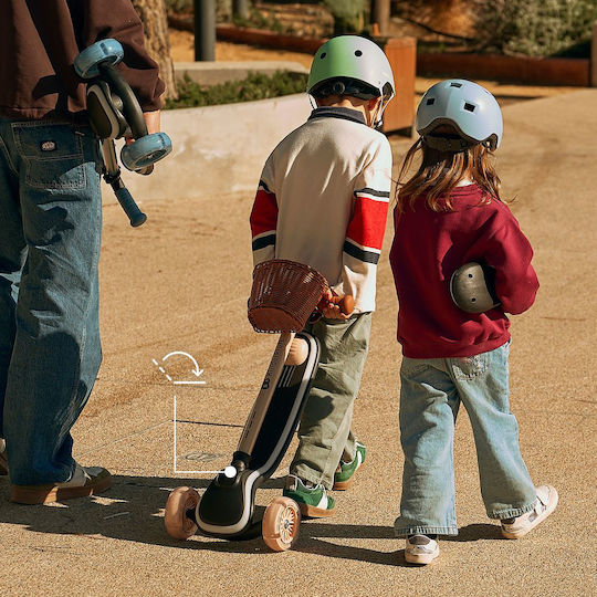 Kinderkraft Kids Scooter Foldable 3-Wheel with Seat Beige