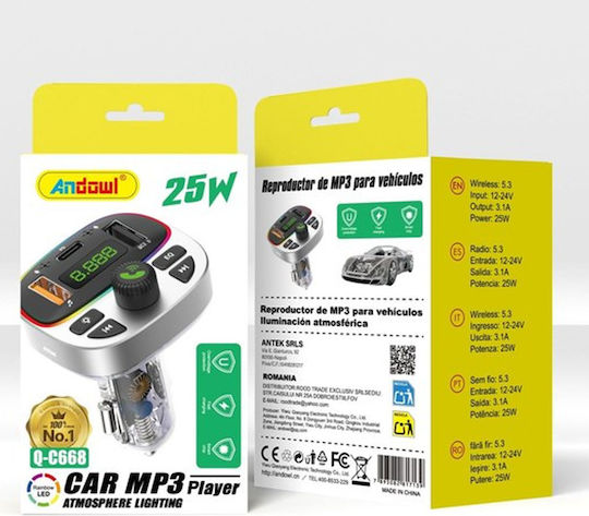 Andowl FM Transmitter Αυτοκινήτου με