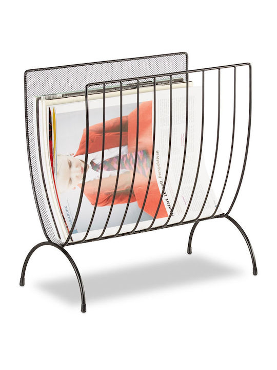 Relaxdays Raft De Reviste Negru 35x34x18cm 10022511_46