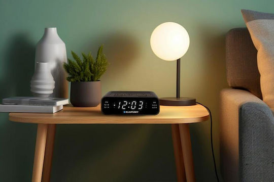 Blaupunkt Ceas De Masă Digital Led Cu Ceas Deșteptător Și Radio Negru CR1BK