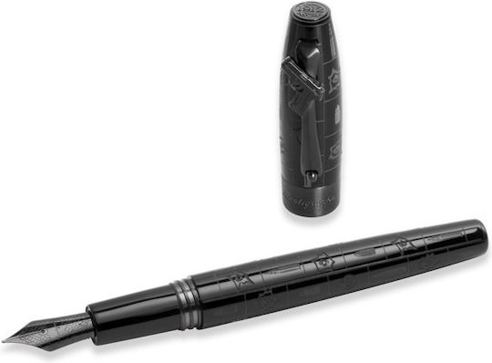 Montegrappa Black Fountain Pen With Black Ink
