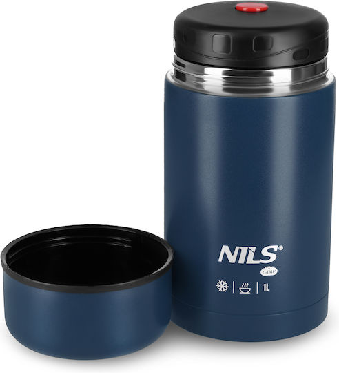 Nils Μπουκάλι Θερμός Ανοξείδωτο BPA Free 1lt BLUE NILS CAMP