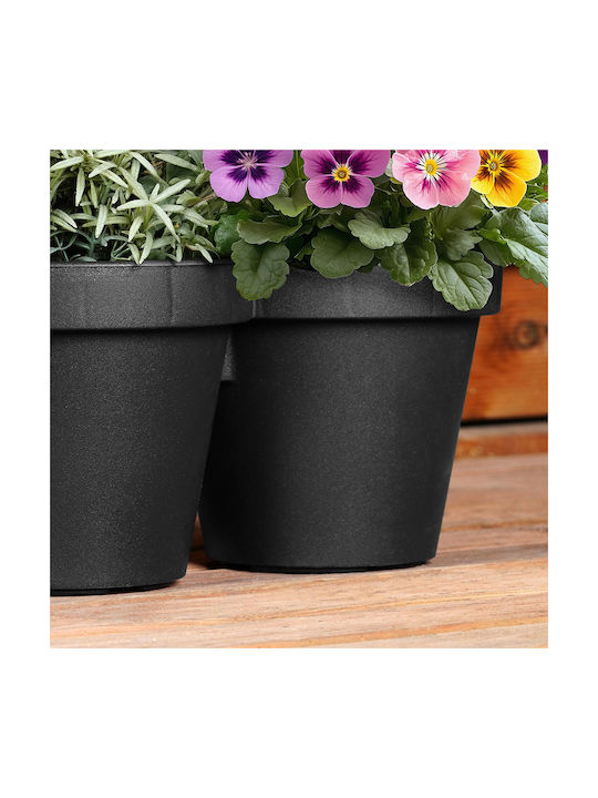 Vilde Ghiveci De Flori Din Plastic Negru