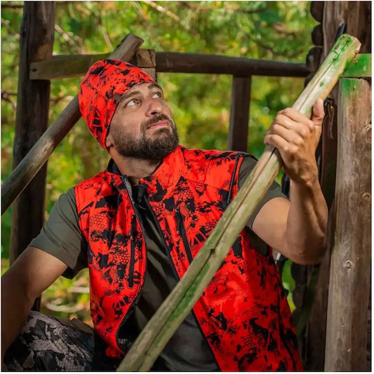 Chameleon Hunting Vest Double Sided Camouflage Fleece Orange