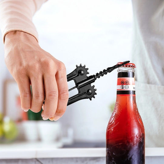 Deschizător Metalic De Vin Negru 16 Cm