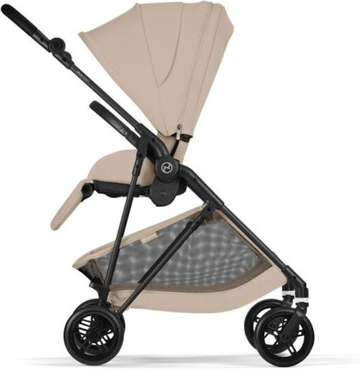 Cybex Melio Baby Stroller Suitable for Newborn Carbon / Almond Beige 5.9kg