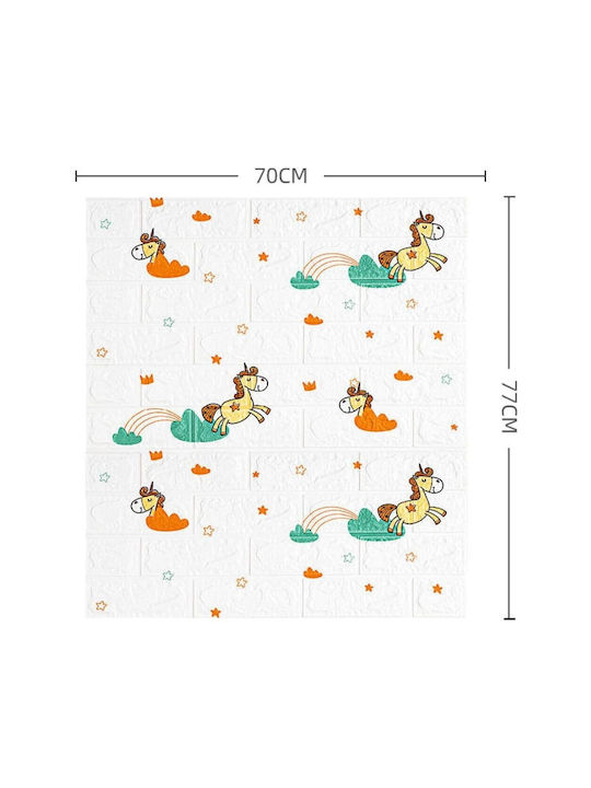 Alista Home Kinder Wandsticker 3D Schaumstoff 1x77cm