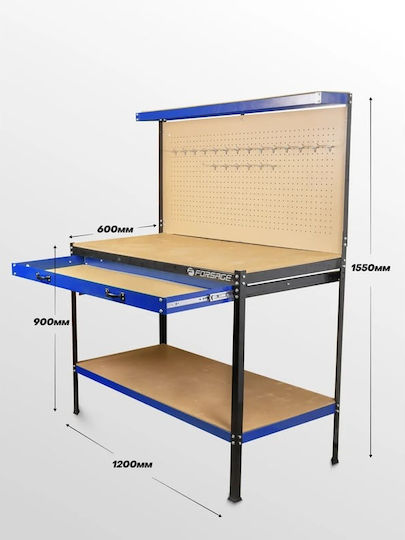 Workshop Tool Workbench 120 Cm Drawer Panel Forsage