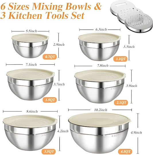 Alista Home Set Mittagsboxen Grau 6 Stück