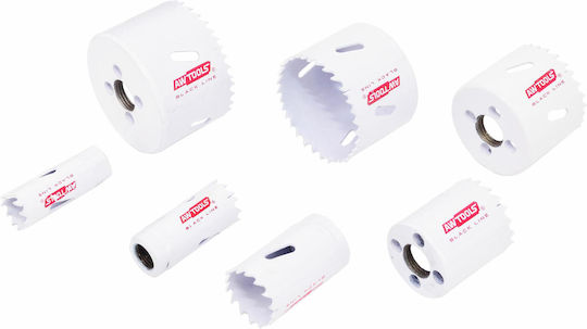 AWTools Bimetal HSS Dry Cutting Hole Saw with Diameter from 32mm to 38mm for Wood