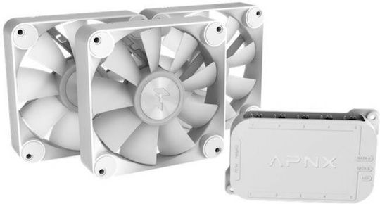 APNX FP1-120-3 Вентилатор за кутия с RGB Осветление Бял