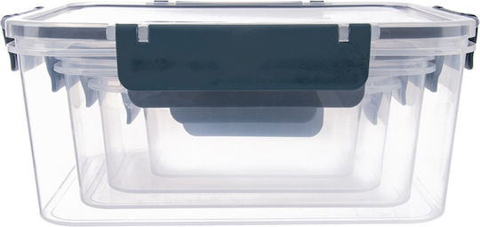 Orion Set Of Transparent Plastic Lunch Boxes 4 Pieces
