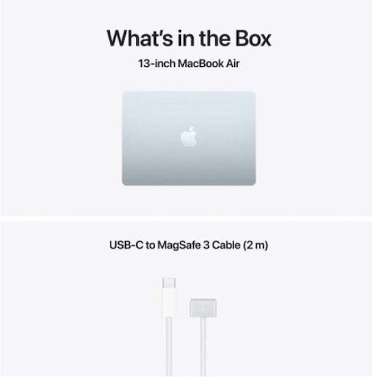 Apple MacBook Air 13.6" Ecran IPS Retina (M5-10-Core/32GB/2TB SSD/10-Core GPU) Albastru Sky (Tastatură International English)