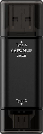 TeamGroup X1 Max 256GB USB 3.2 Stick με σύνδεση USB-A & USB-C Μαύρο