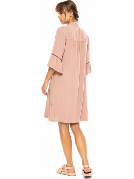 Pink Label Damenbademode Kurzes Kleid Fürs Meer Salmon