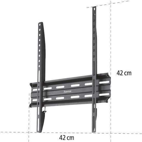 HAMA 00220809 Βάση Τηλεόρασης Τοίχου έως 45" και 35kg Μαύρο