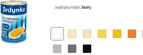 Jedynka Alkyd Enamel Wood Metal White Gloss 0.9l