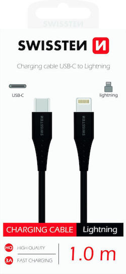 Swissten Basic Universal Quick Charge 3.1 USB-C to Lightning Charging Cable 1m