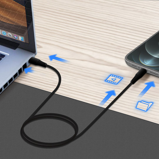 Swissten Basic Universal Quick Charge 3.1 USB-C to Lightning Charging Cable 1m