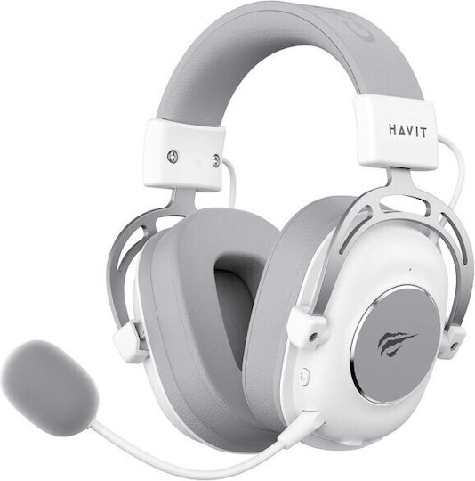 Havit H2002YG Over Ear Gaming Headset with 3.5mm / Bluetooth Connection White/Grey
