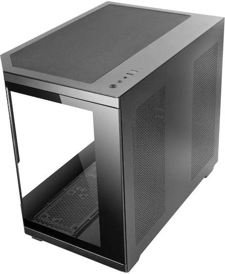 Mars Gaming MC-3TCORELCDM Gaming Midi Tower Κουτί Υπολογιστή με Πλαϊνό Παράθυρο Μαύρο