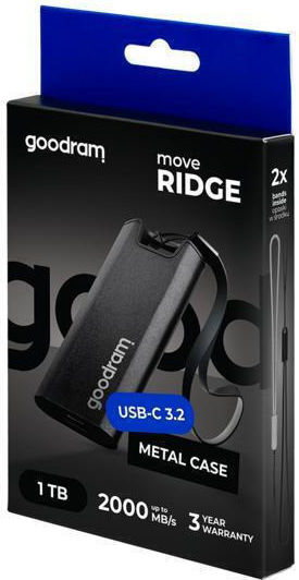 GoodRAM Move Ridge USB 3.2 Външен SSD 1TB Черен