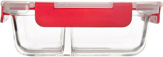 Orion Glass Transparent Lunch Box With Compartments 550ml
