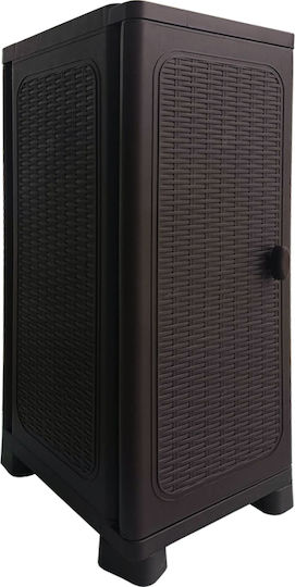 Einzeltür Außenschrank Commodore Three Kunststoff mit 2 Regalen Für kleine Räume 35x44x91cm