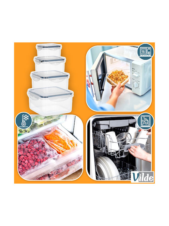 Vilde Vilde Set Mittagsboxen Kunststoff Transparente 8 Stück