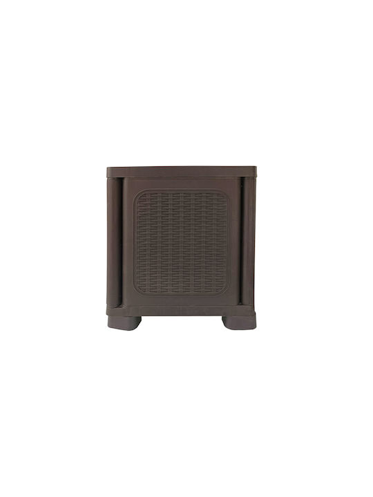 Doppelflügeliger Außenschrank Petra Case Kunststoff mit 1 Regal Für kleine Räume 70x44x54cm