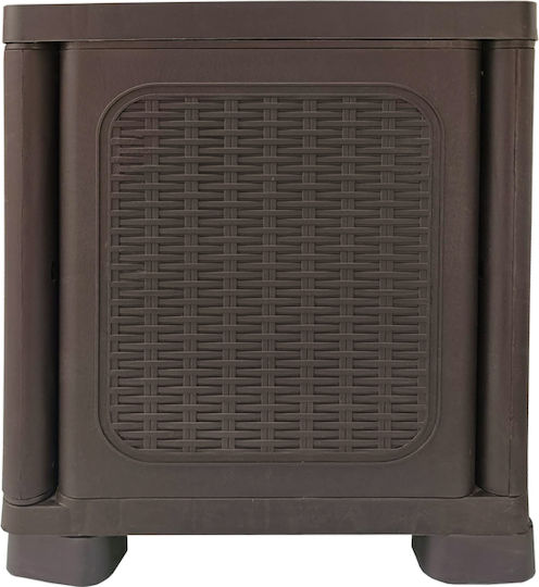 Double-Leaf Cabinet Petra Case Plastic with 1 Shelf Suitable for Small Spaces 70x44x54 cm