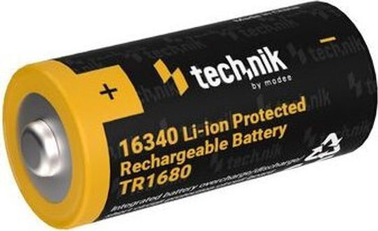 Industrial Li-ion Rechargeable Battery 16340 3.7v 800mah Technik Tr1680 Terminal Tip
