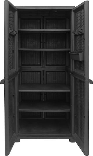 Dulap Dublu-Foi Petra Din Plastic Cu 4 Rafturi 70x44x173cm