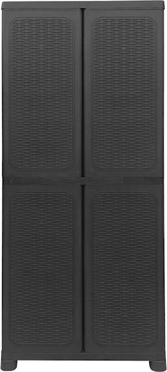 Dulap Dublu-Foi Petra Din Plastic Cu 4 Rafturi 70x44x173cm
