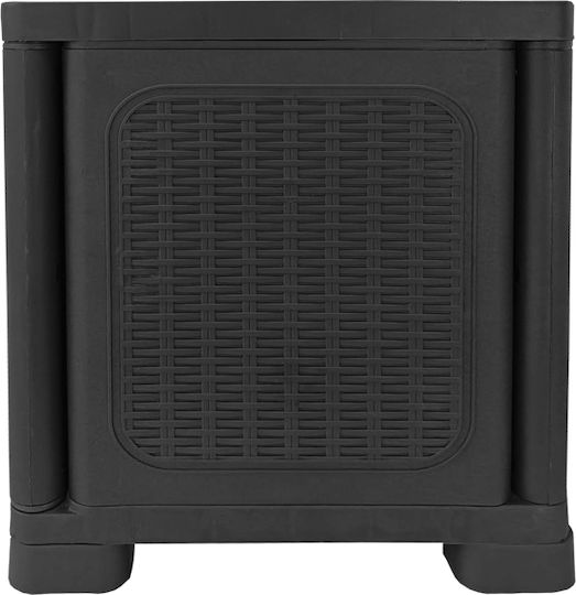 Dulap Plastic Dublu Foi cu 1 Raft Potrivit pentru Spații Mici 70x44x54 cm