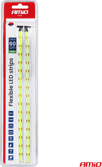 AMiO Bandă LED Auto 12V Verde