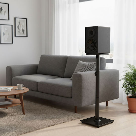 Relaxdays Lautsprecherständer Set 2 Verstellbar 72x30x30 cm Schwarz