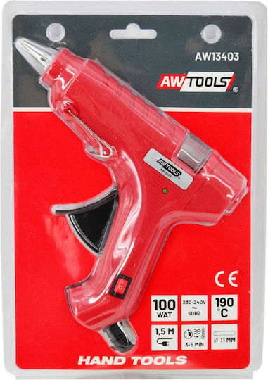 AWTools Πιστόλι Θερμοκόλλησης 100W για Ράβδους Σιλικόνης 11mm