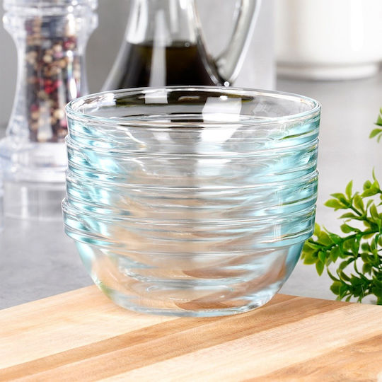 Excellent Houseware Round Glass Transparent Ice Cream Serving Bowls Diameter 10.5cm 4 Pieces